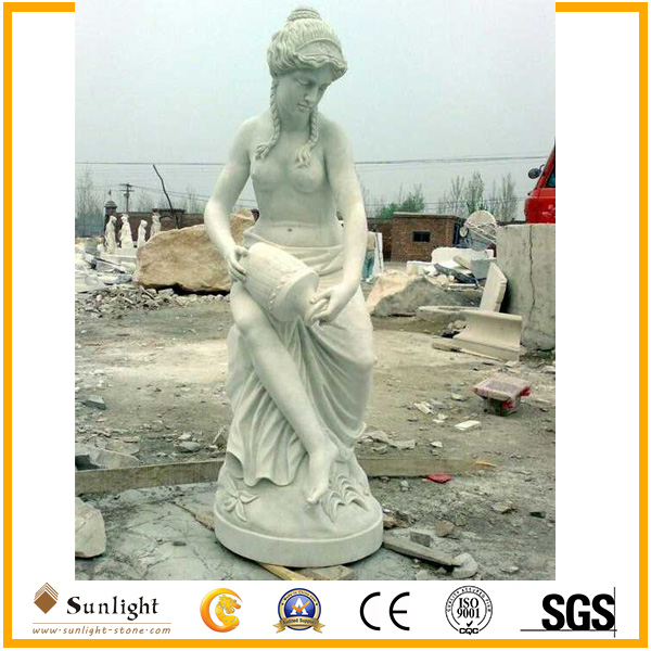 White marble figure stone statue of b
