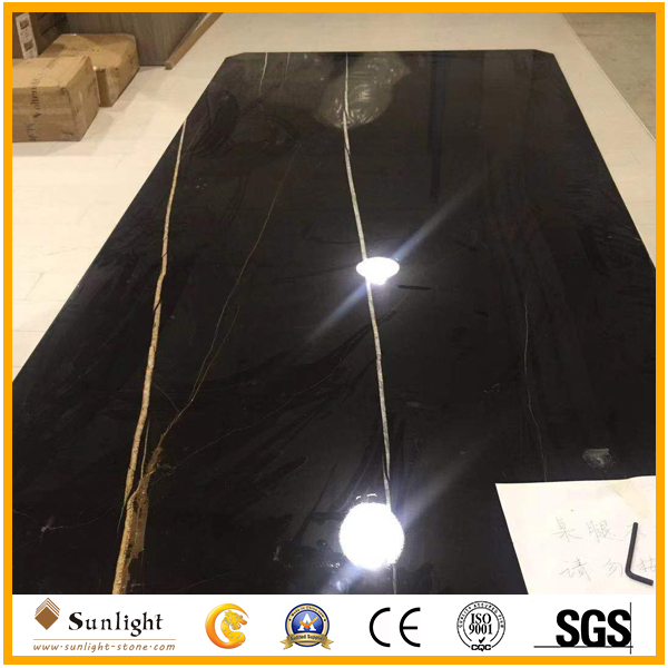 laurent black,gold marble table top