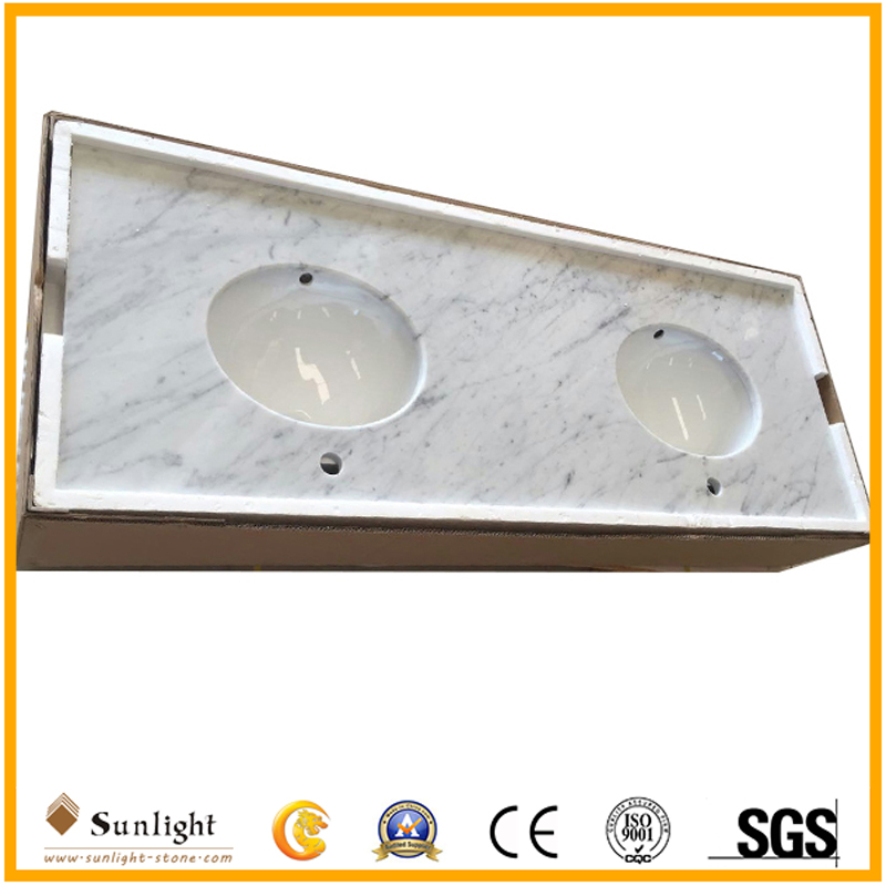 double dowl bathroom Carrara White ma