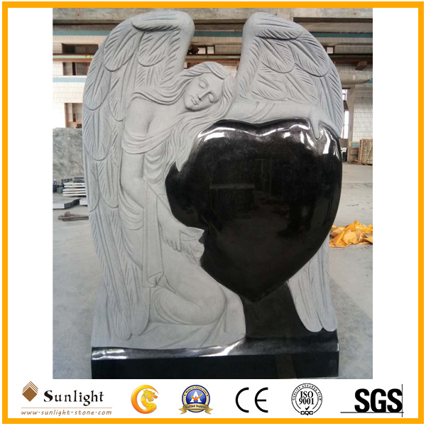 absolute black monuments with angel