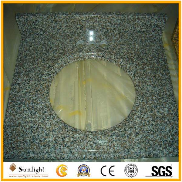 G664 vanity top with oval sink cut