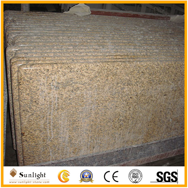 Tiger skin yellow granite kitchen cou