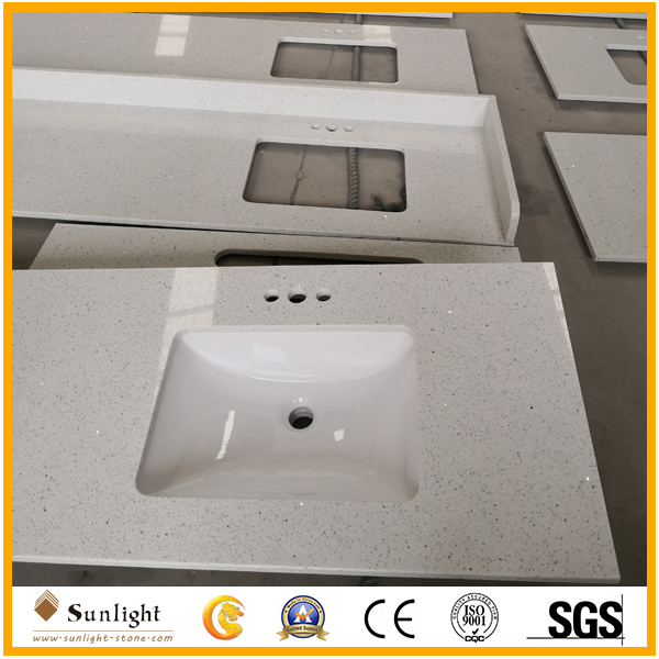 white quartz with glass vanity tops f