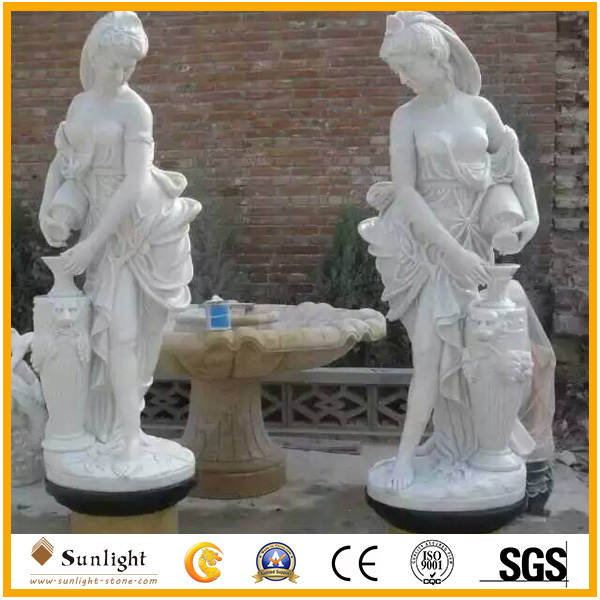 pure white marble statue