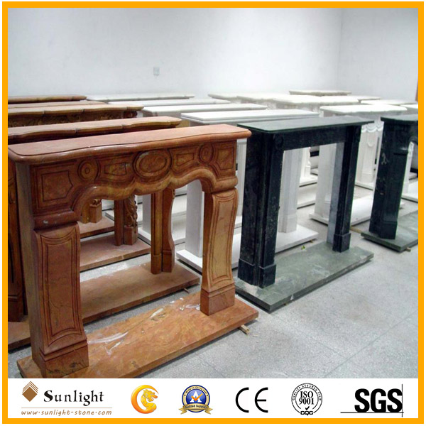 hand made marble stone fireplace mant