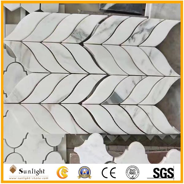 carrara white marble mosaci tiles