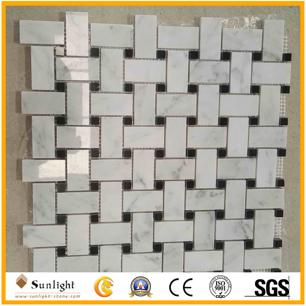 white and black marble basket shape m