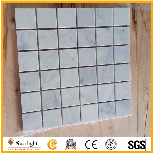 carrara white marble mosaic tiles