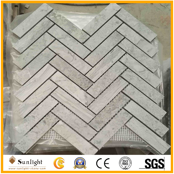 wood vein marble herringbone shape mo