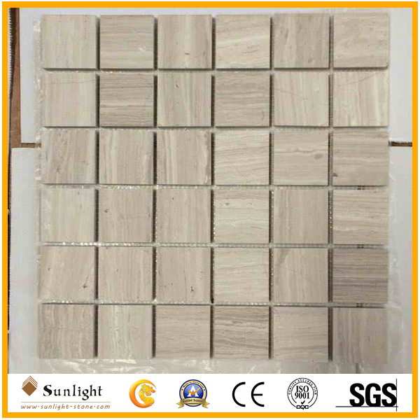 wood vein marble mosaic wall tiles
