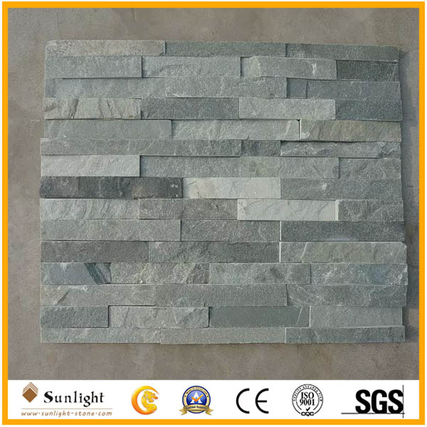 Stacked Grey Slate Culture Stone Corn