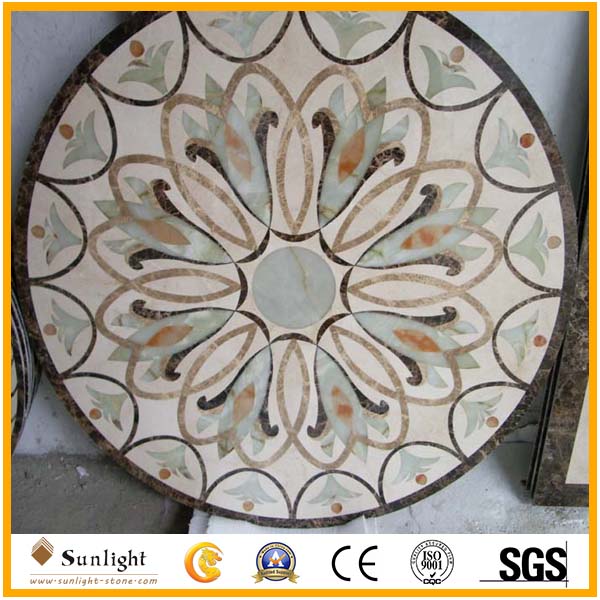 Water Jet Marble Medallion Inlay Meda