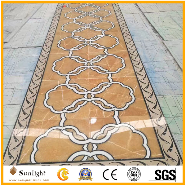 Marble Stone Rectangle Flower Design 