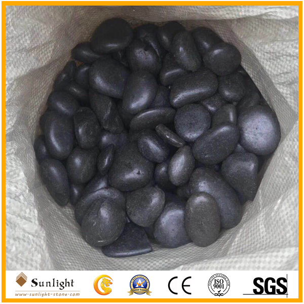 Black Pebbles Stone, River Pebble Sto