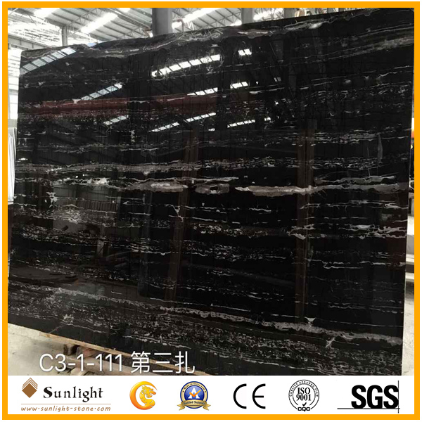 silver dragon black and white marble 