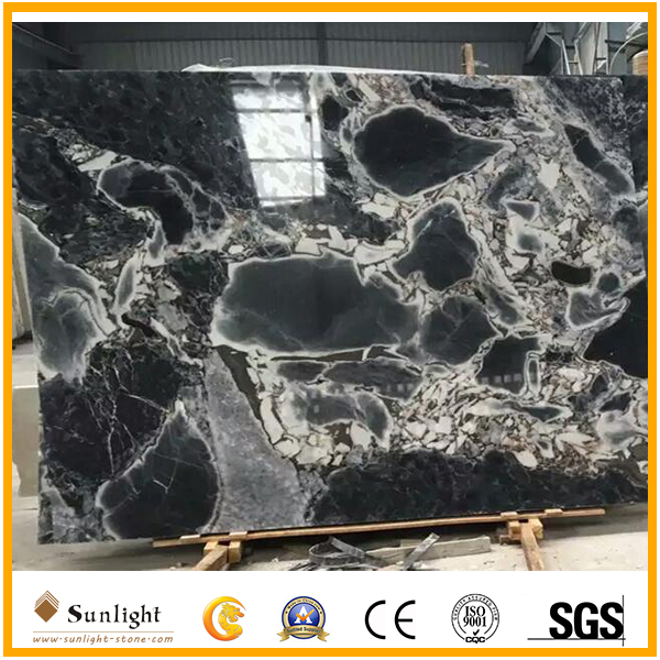 Ocean Black marble slabs