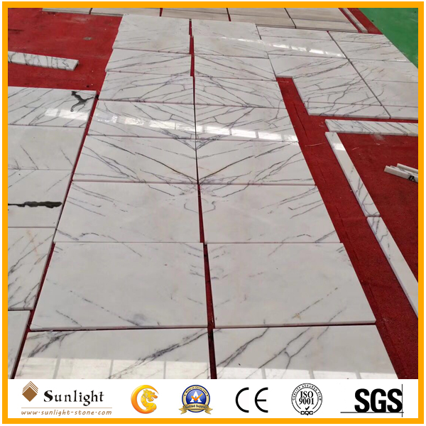 Lilac New York white marble flooring 