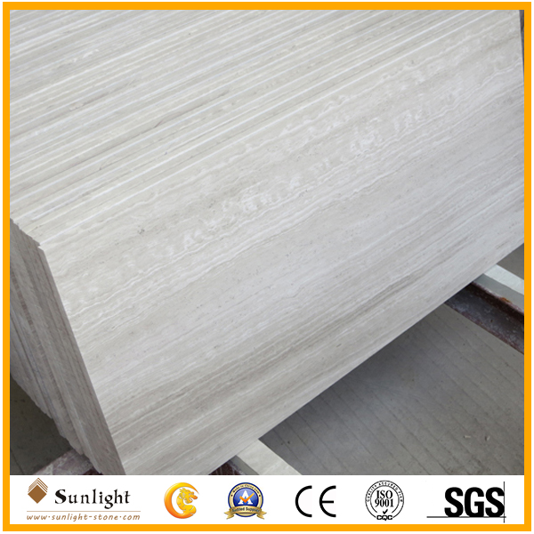 wood vein white marble polished surfa