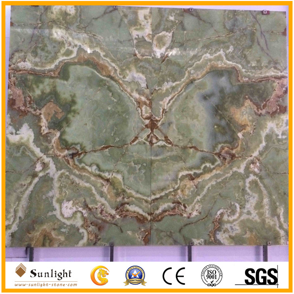 Book Match Green Onyx for Background