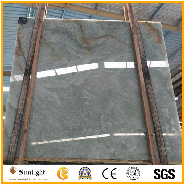 Luxury light blue Onyx Marble slabs