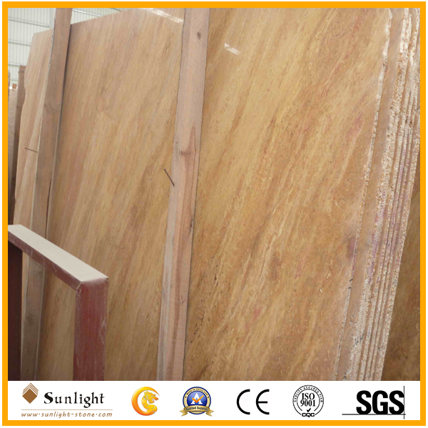 golden Travertine slabs