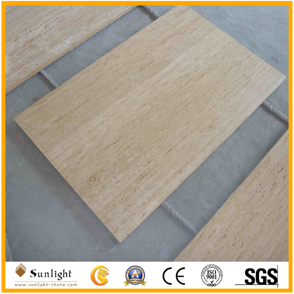 Travertine Tile Floor and Wall Decora