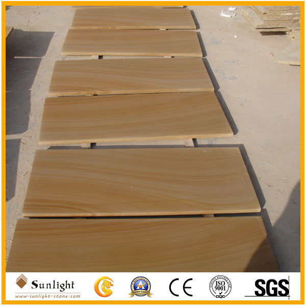 Honed Yellow Wood Vein Sandstone for 