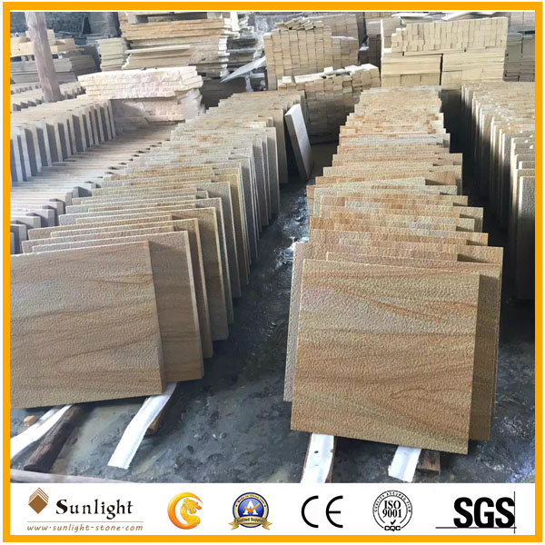 Yellow Wood Grain Sandstone for Pavin