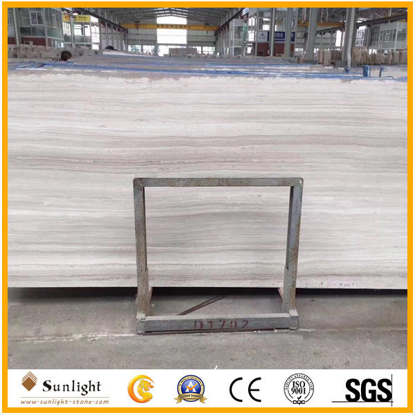 wood vein white marble slabs
