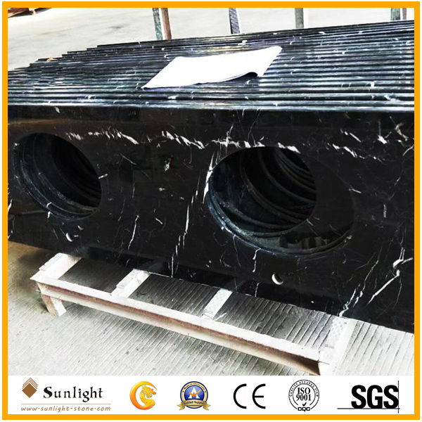 black marquina marble kitchen tops