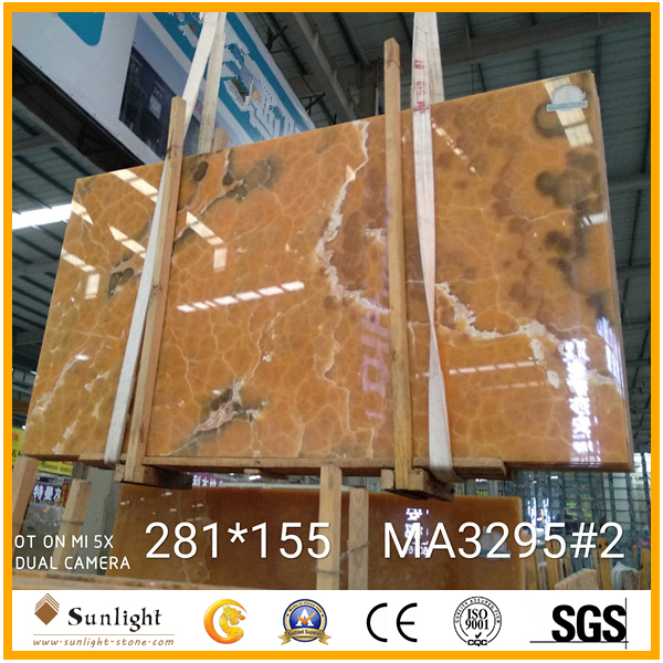 orange onyx slab