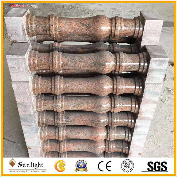 multicolor red granite balusters