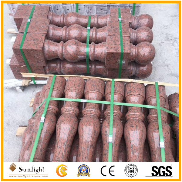 multicolor red granite handrail