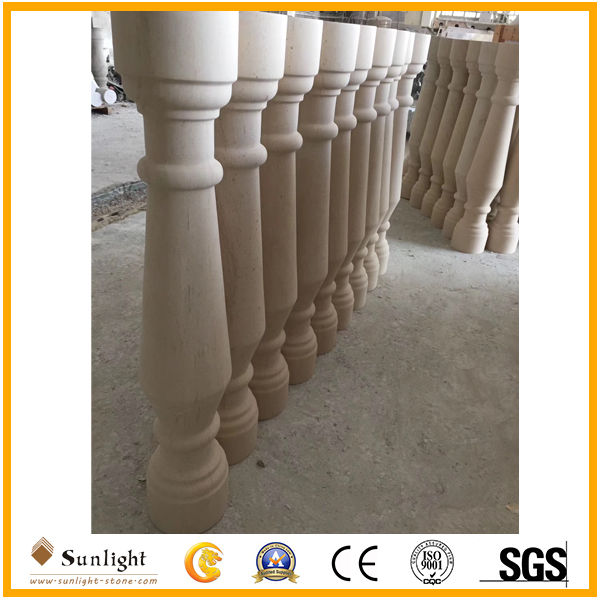 beige limestone balusters