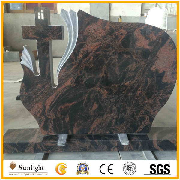 Aurora granite headstone with cross