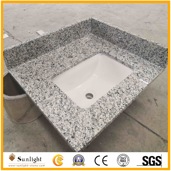 swan white granite vanity top with po