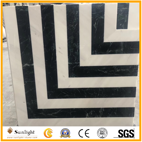 black&white marble mosaic for flo