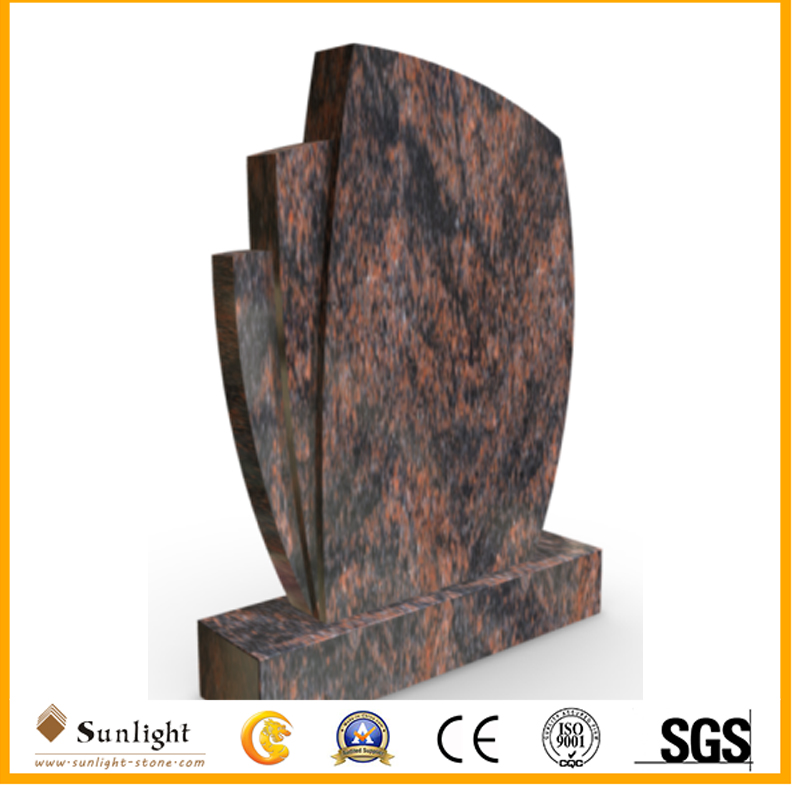Aurora Red Granite Tombstone