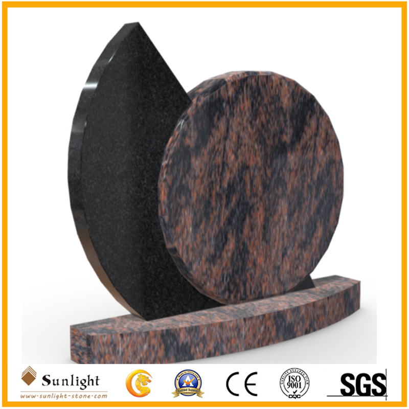 Hungary Style Black Granite Tombstone