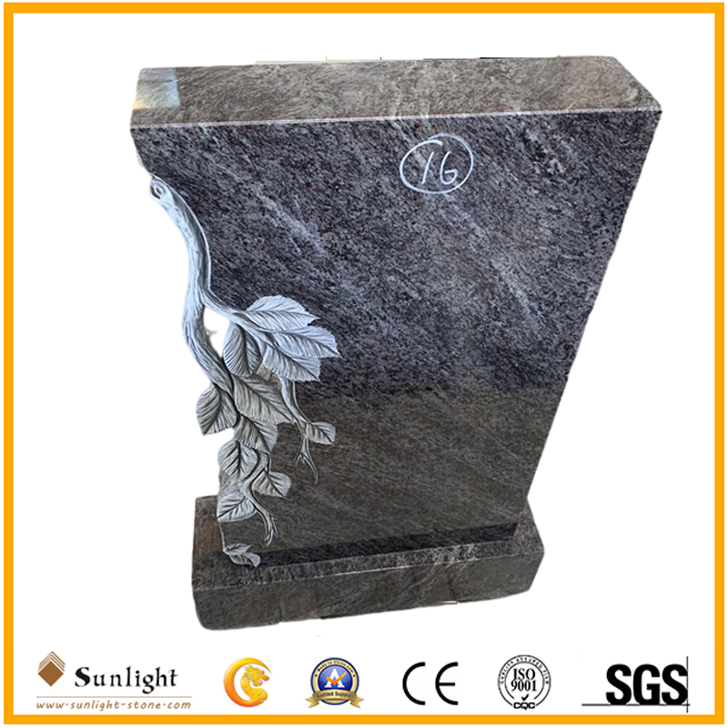 Rose Flower Carving Headstone